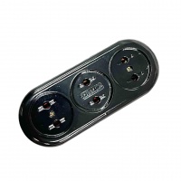 Колодка розеточная 3 гнезда,16А, карболит, "MAXIMUM"