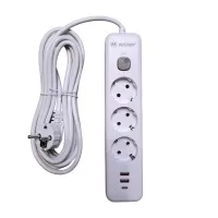Сетевой удлинитель 5 м, 3 розетки, 2 USB порта, Type C, "MAXIMUM"(Максимум)МХ 12493